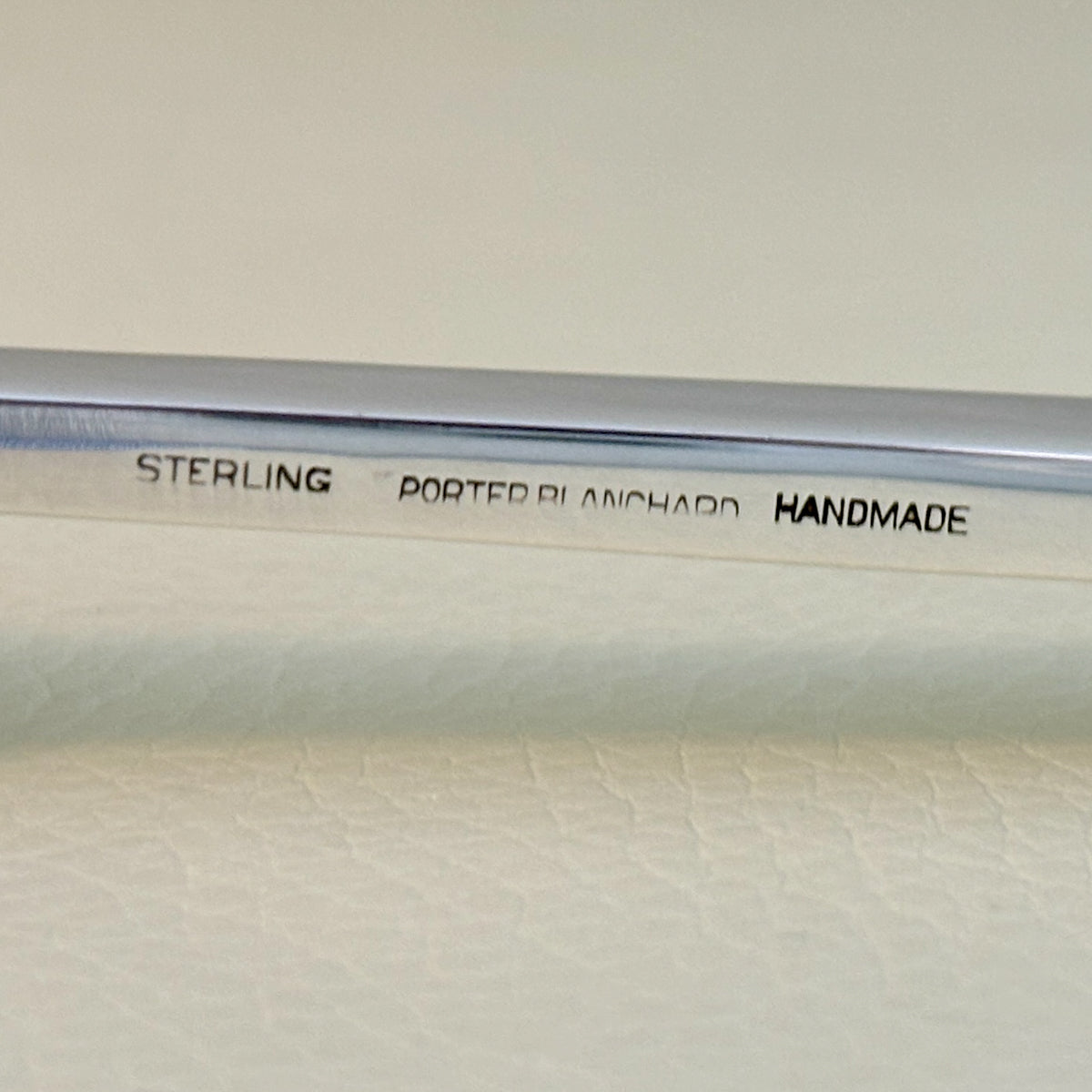 Estate Porter Blanchard Sterling Silver "Modern Scroll" Extra-Long Serving Spoon with Pointed End