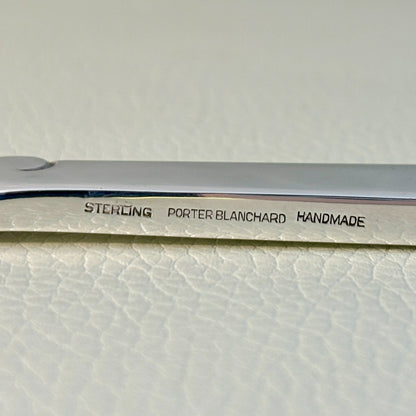Estate Porter Blanchard Sterling Silver "Modern Scroll" Fish Server and Fork Set