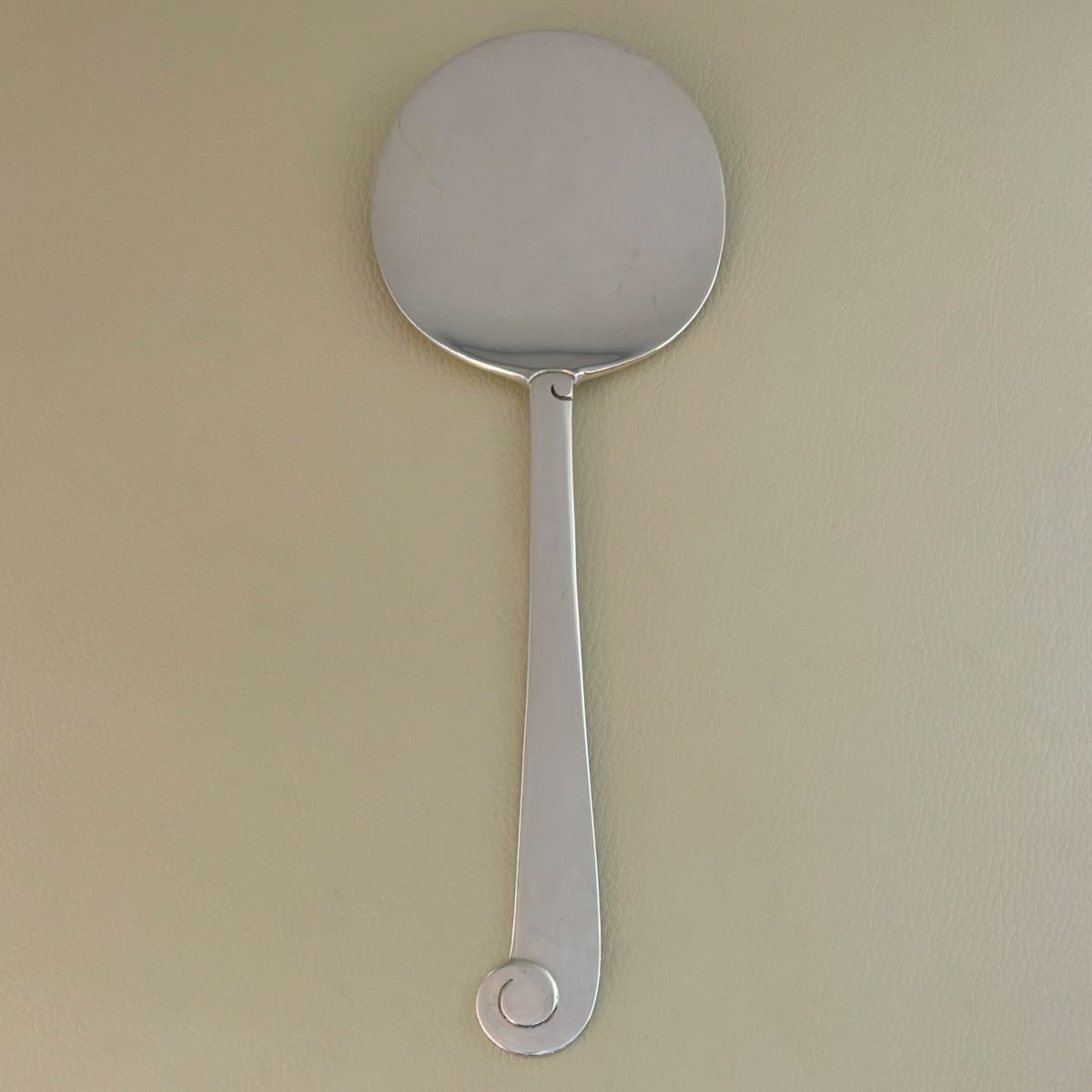 Estate Porter Blanchard Sterling Silver "Modern Scroll" Flat Round Server