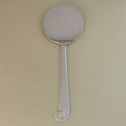 Estate Porter Blanchard Sterling Silver "Modern Scroll" Flat Round Server