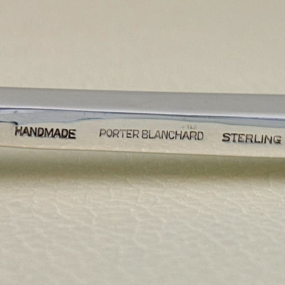 Estate Porter Blanchard Sterling Silver "Modern Scroll" Flat Round Server