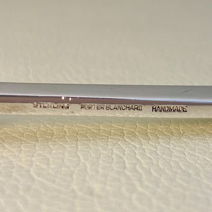 Estate Porter Blanchard Sterling Silver "Modern Scroll" Flat Serving Spoon