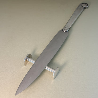 Estate Porter Blanchard Sterling Silver "Modern Scroll" Knife Rest for Carving Set