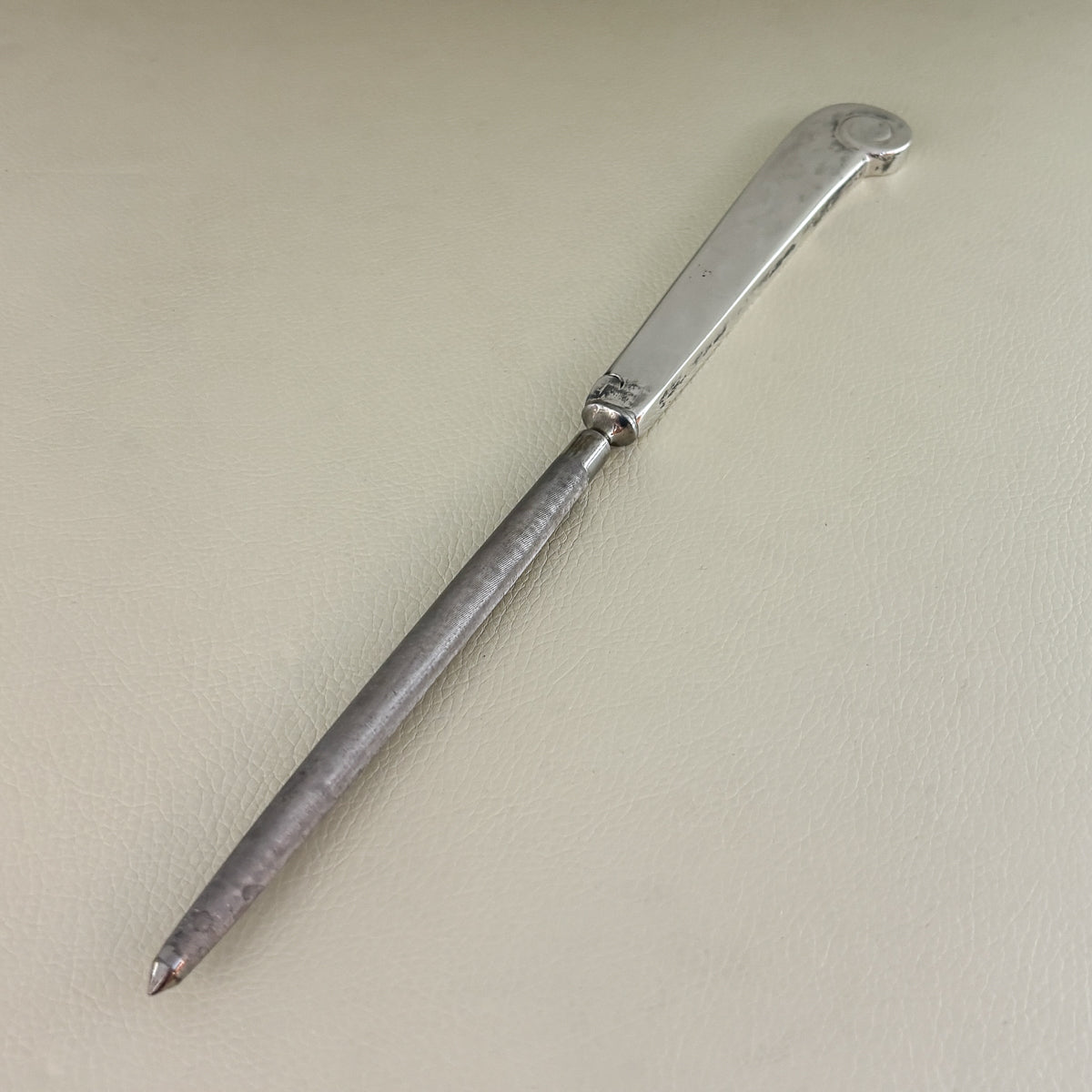 Estate Porter Blanchard Sterling Silver "Modern Scroll" Knife Sharpener