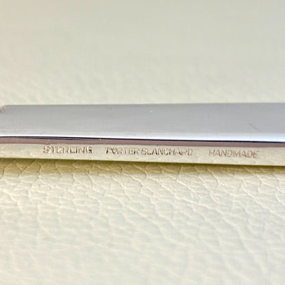 Estate Porter Blanchard Sterling Silver "Modern Scroll" Large All Silver Cake Knife