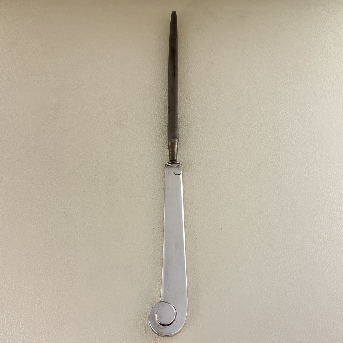 Estate Porter Blanchard Sterling Silver "Modern Scroll" Large Knife Sharpener