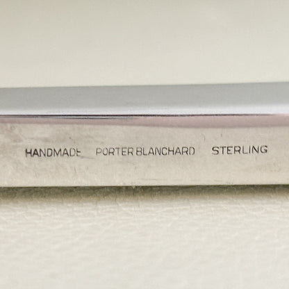 Estate Porter Blanchard Sterling Silver "Modern Scroll" Large Knife Sharpener