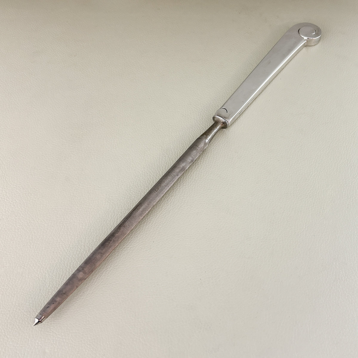 Estate Porter Blanchard Sterling Silver "Modern Scroll" Large Knife Sharpener