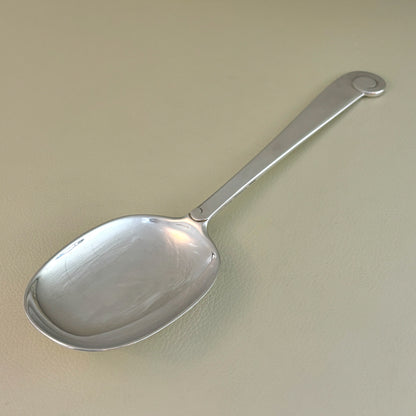 Estate Porter Blanchard Sterling Silver "Modern Scroll" Large Oval Serving Spoon