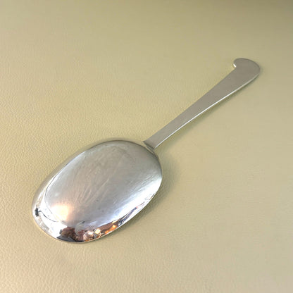 Estate Porter Blanchard Sterling Silver "Modern Scroll" Large Oval Serving Spoon