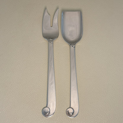 Estate Porter Blanchard Sterling Silver "Modern Scroll" Sardine Fork