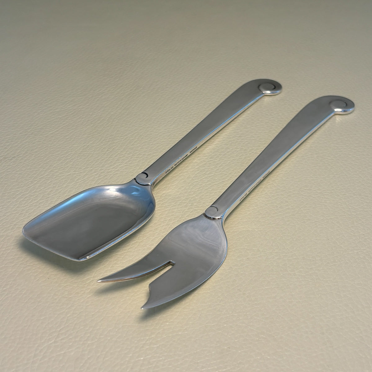 Estate Porter Blanchard Sterling Silver "Modern Scroll" Sardine Fork