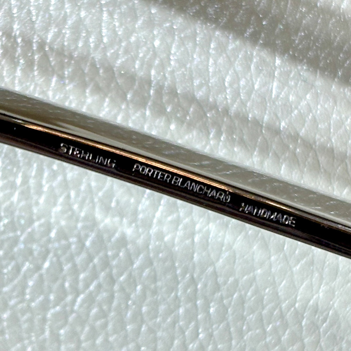 Estate Porter Blanchard Sterling Silver "Modern Scroll" Large Tongs