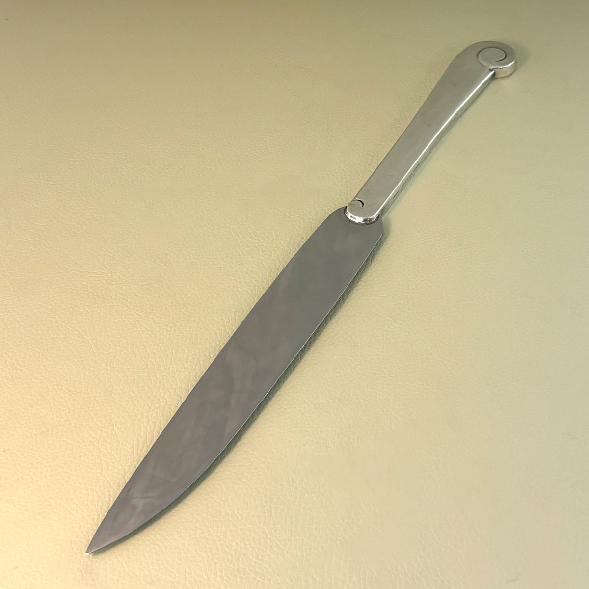 Estate Porter Blanchard Sterling Silver "Modern Scroll" Medium Carving Set