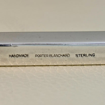 Estate Porter Blanchard Sterling Silver "Modern Scroll" Medium Carving Set
