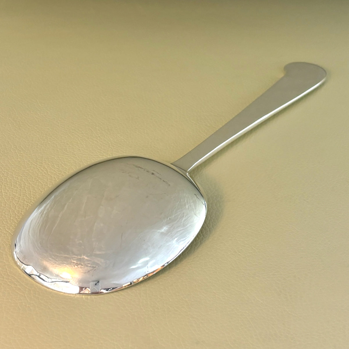 Estate Porter Blanchard Sterling Silver "Modern Scroll" Rounded Serving Spoon