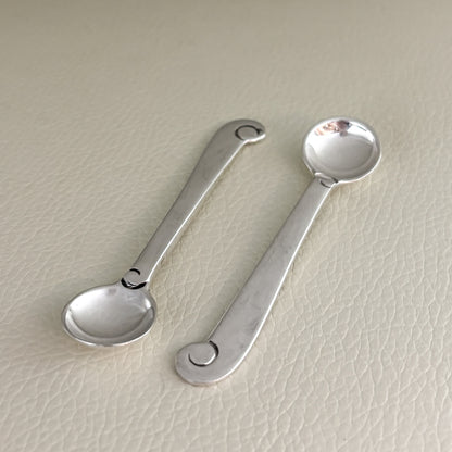 Estate Porter Blanchard Sterling Silver "Modern Scroll" Salt Spoon