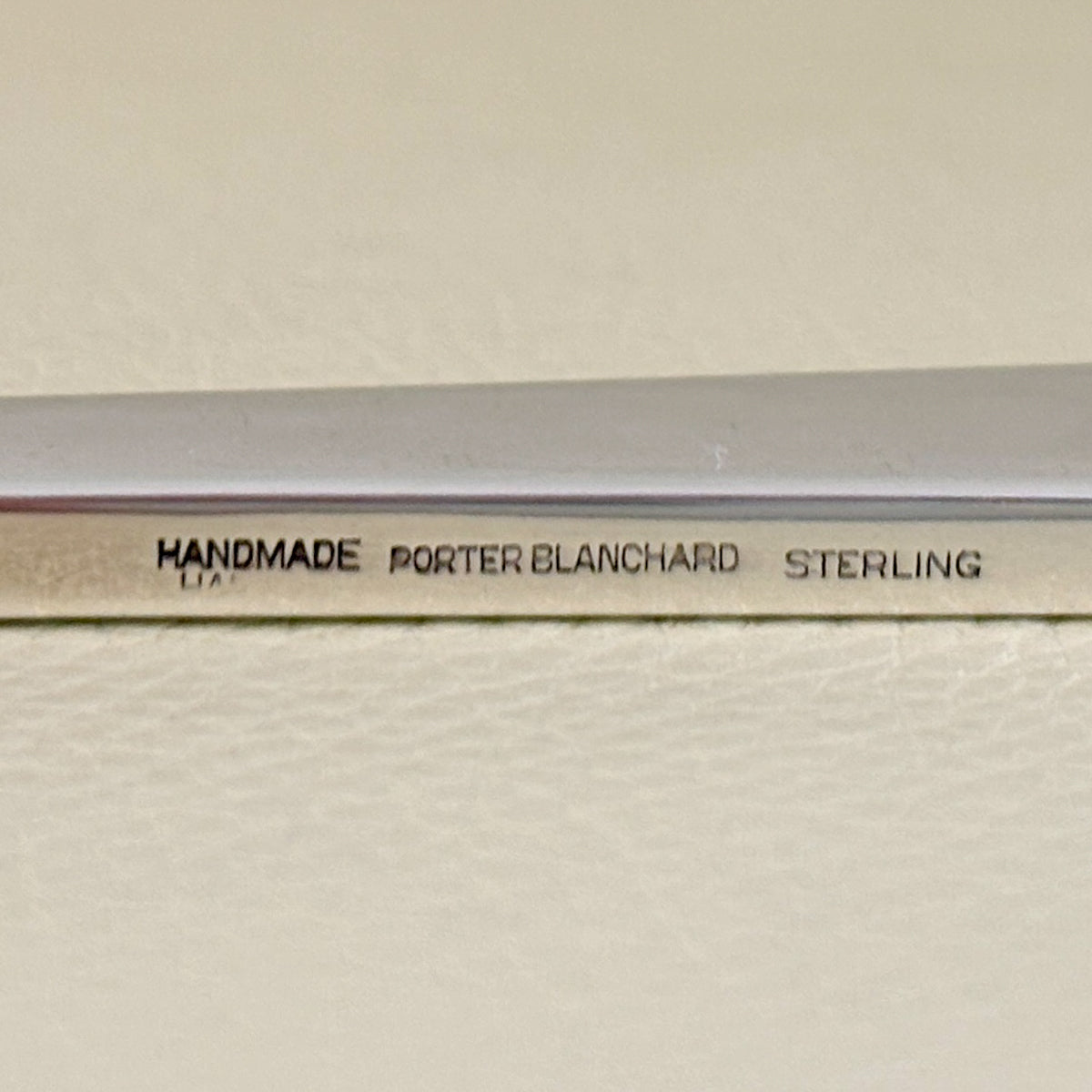 Estate Porter Blanchard Sterling Silver "Modern Scroll" Serrated Cake Knife