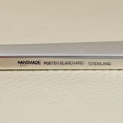 Estate Porter Blanchard Sterling Silver "Modern Scroll" Serrated Cake Knife