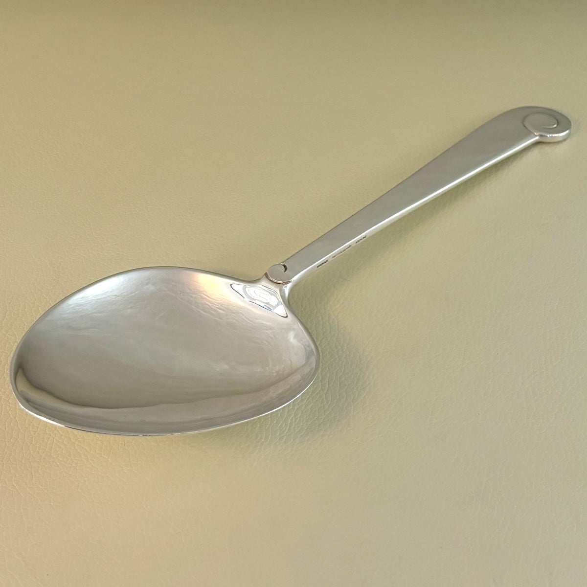Estate Porter Blanchard Sterling Silver "Modern Scroll" Heart-Shaped Serving Spoon