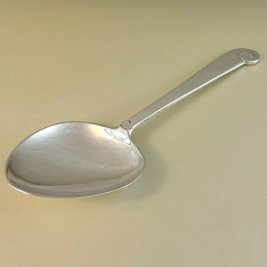 Estate Porter Blanchard Sterling Silver "Modern Scroll" Heart-Shaped Serving Spoon