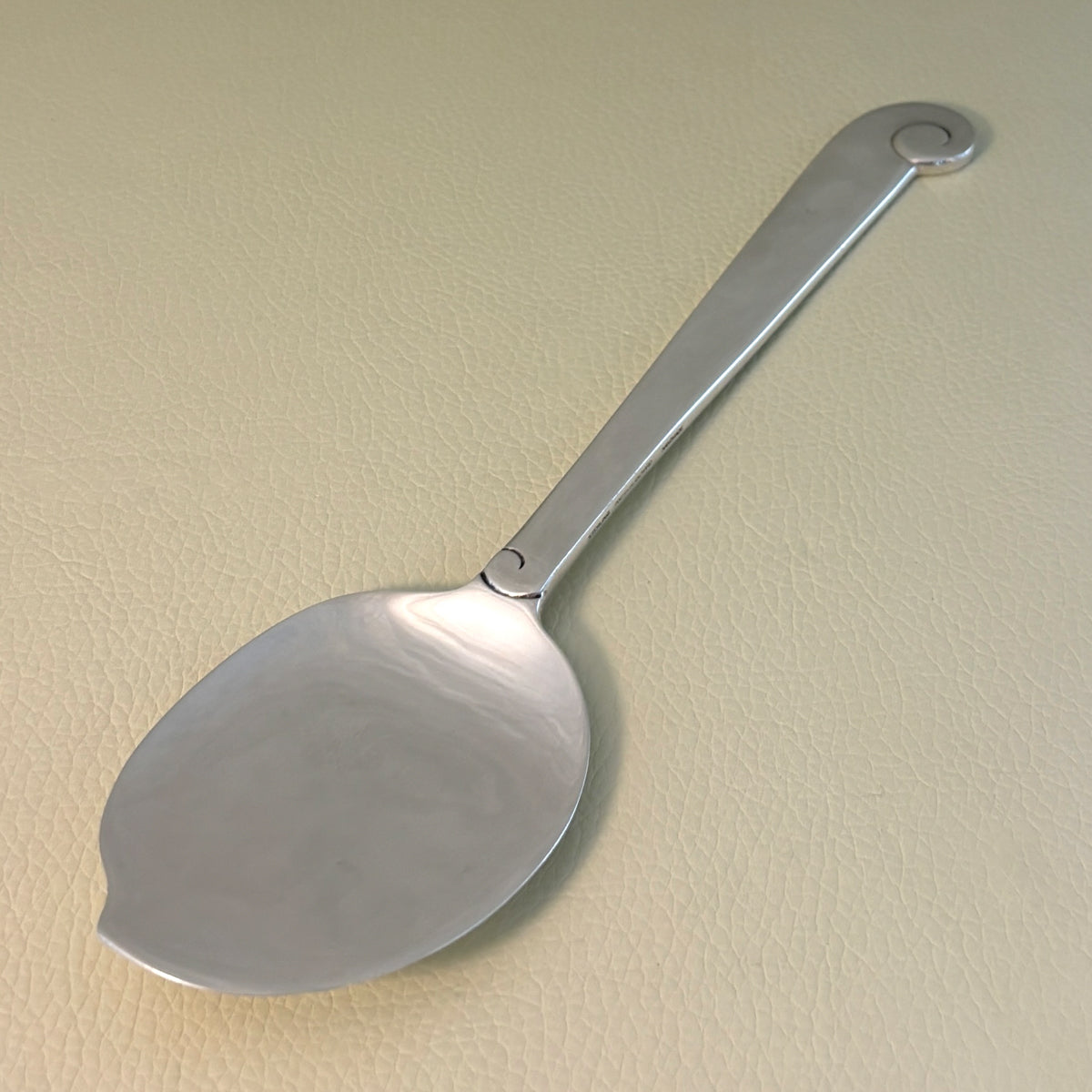 Estate Porter Blanchard Sterling Silver "Modern Scroll" Small Flat Ovoid Server