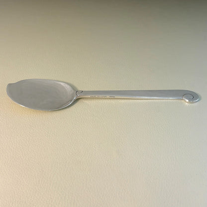Estate Porter Blanchard Sterling Silver "Modern Scroll" Small Flat Ovoid Server