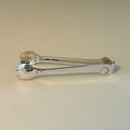 Estate Porter Blanchard Sterling Silver "Modern Scroll" Sugar Tongs