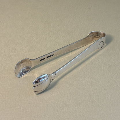 Estate Porter Blanchard Sterling Silver "Modern Scroll" Sugar Tongs