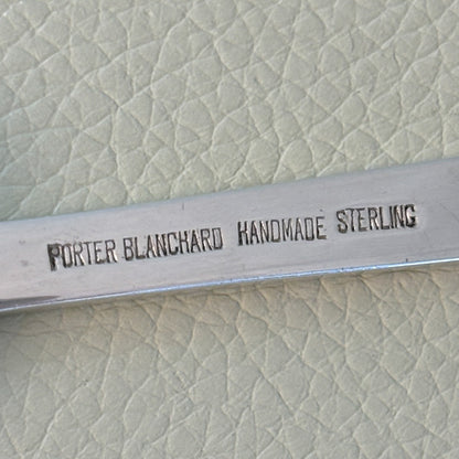 Estate Porter Blanchard Sterling Silver "Modern Scroll" Tea Bag Holder