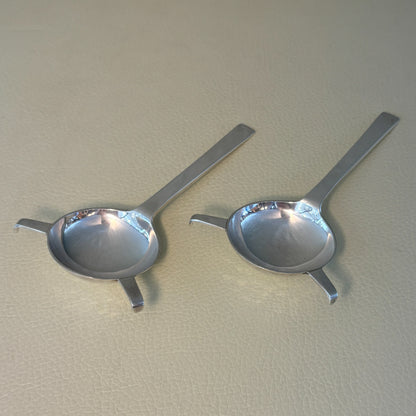 Estate Porter Blanchard Sterling Silver "Modern Scroll" Tea Bag Holder