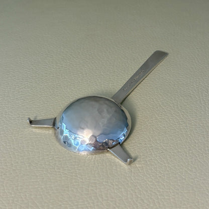 Estate Porter Blanchard Sterling Silver "Modern Scroll" Tea Bag Holder