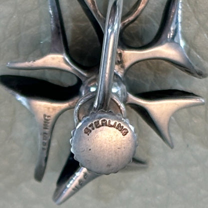 Estate Ronald Hayes Pearson Sterling Silver Abstract Screw-Back Earrings