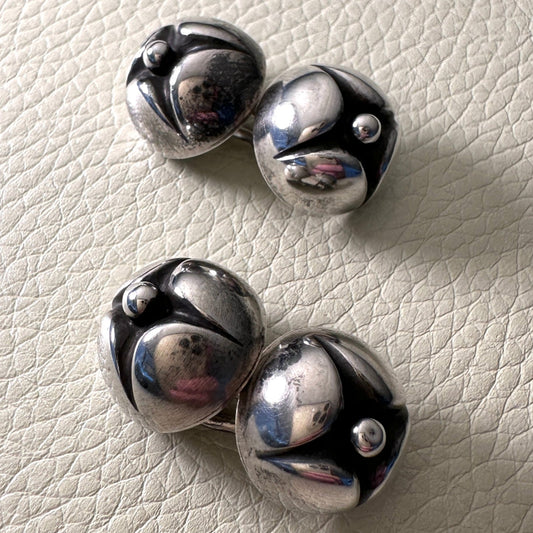 Estate Georg Jensen Flower Bud Cufflinks No 34