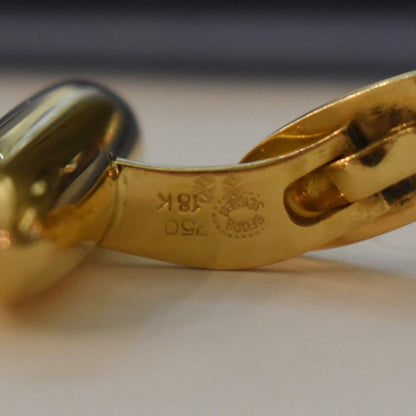 Estate Georg Jensen 18K Gold Lozenge Cufflinks by Vivianna Torun No. 910