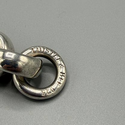 Estate Sterling Silver Chunky Round Link Bracelet by Thistle & Bee