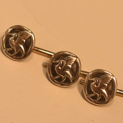 Estate Georg Jensen Sterling Silver Shirt Studs (3)