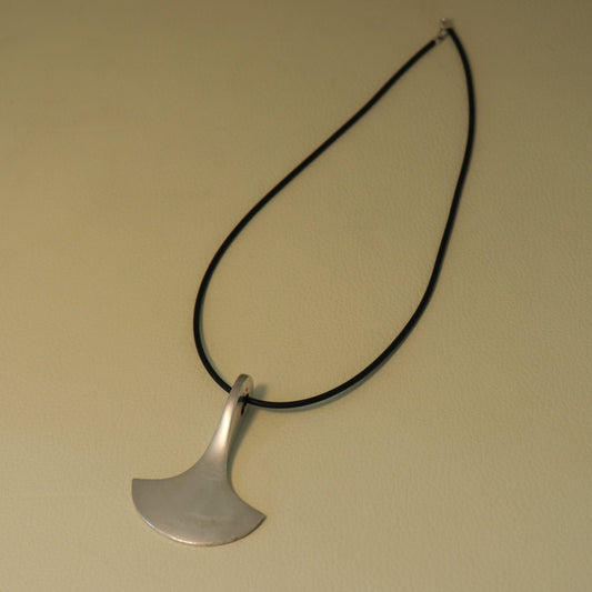 French Sterling Silver Pendulum Shaped Pendant