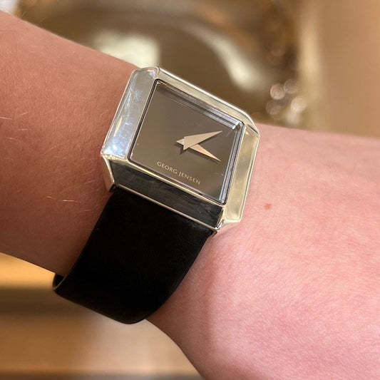 Estate Georg Jensen Sterling Silver Watch by Allan Scharff No. 2363