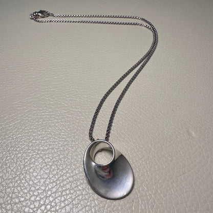 Estate Georg Jensen Sterling Silver Mobius Pendant by Vivianna Torun No 142