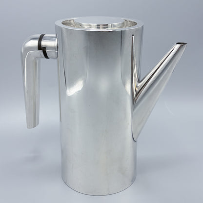 Estate Sterling Silver Georg Jensen Large Coffee Pot 1064 with Inlaid Ebony Handle