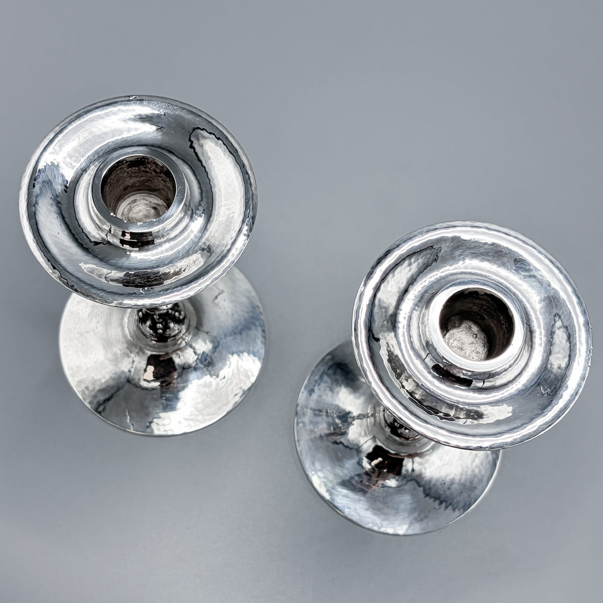 Estate Georg Jensen Sterling Silver Grape Candlesticks No. 263A