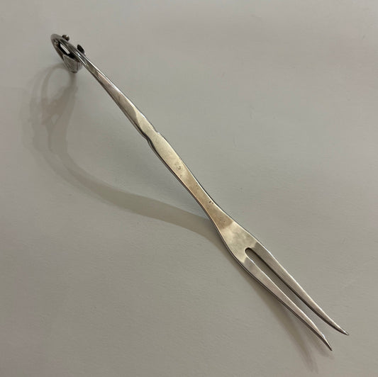 Estate Georg Jensen Sterling Silver Berry Style Meat Fork