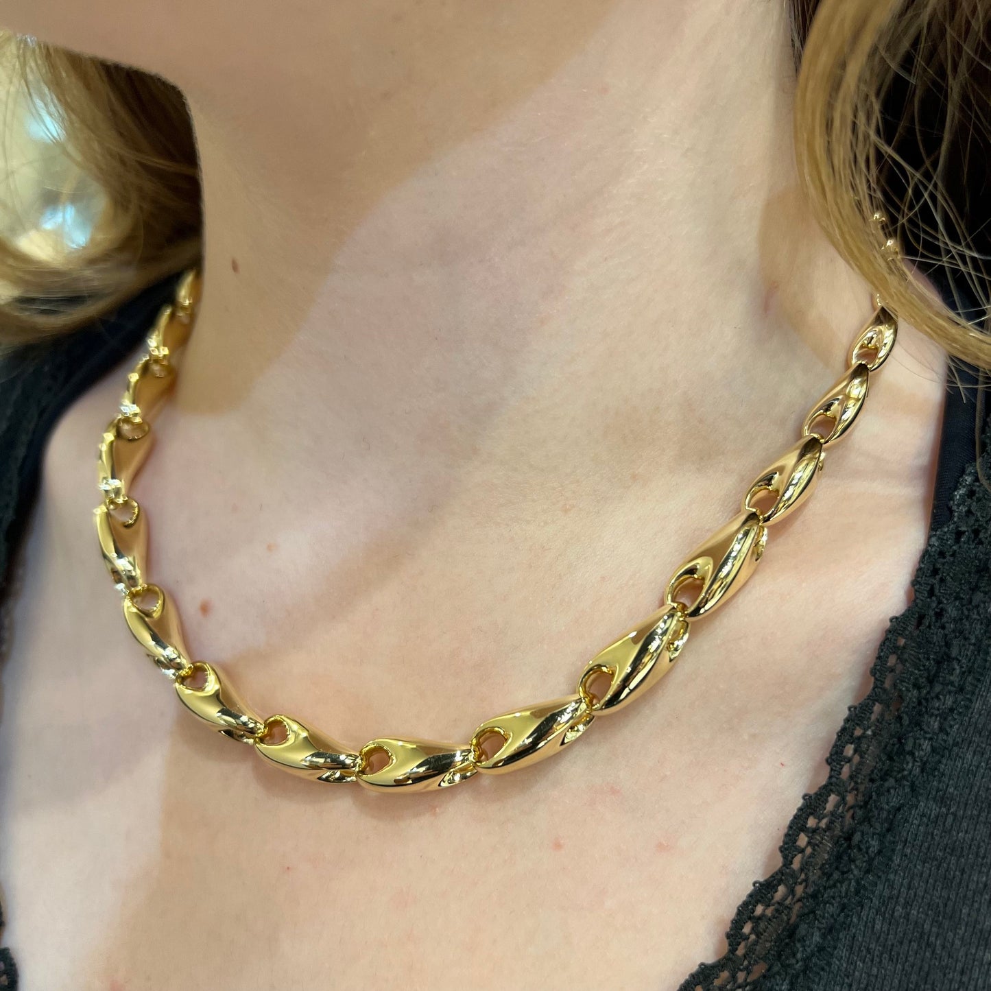 Georg Jensen "Reflect" 18K Gold Necklace by Jacqueline Rabun