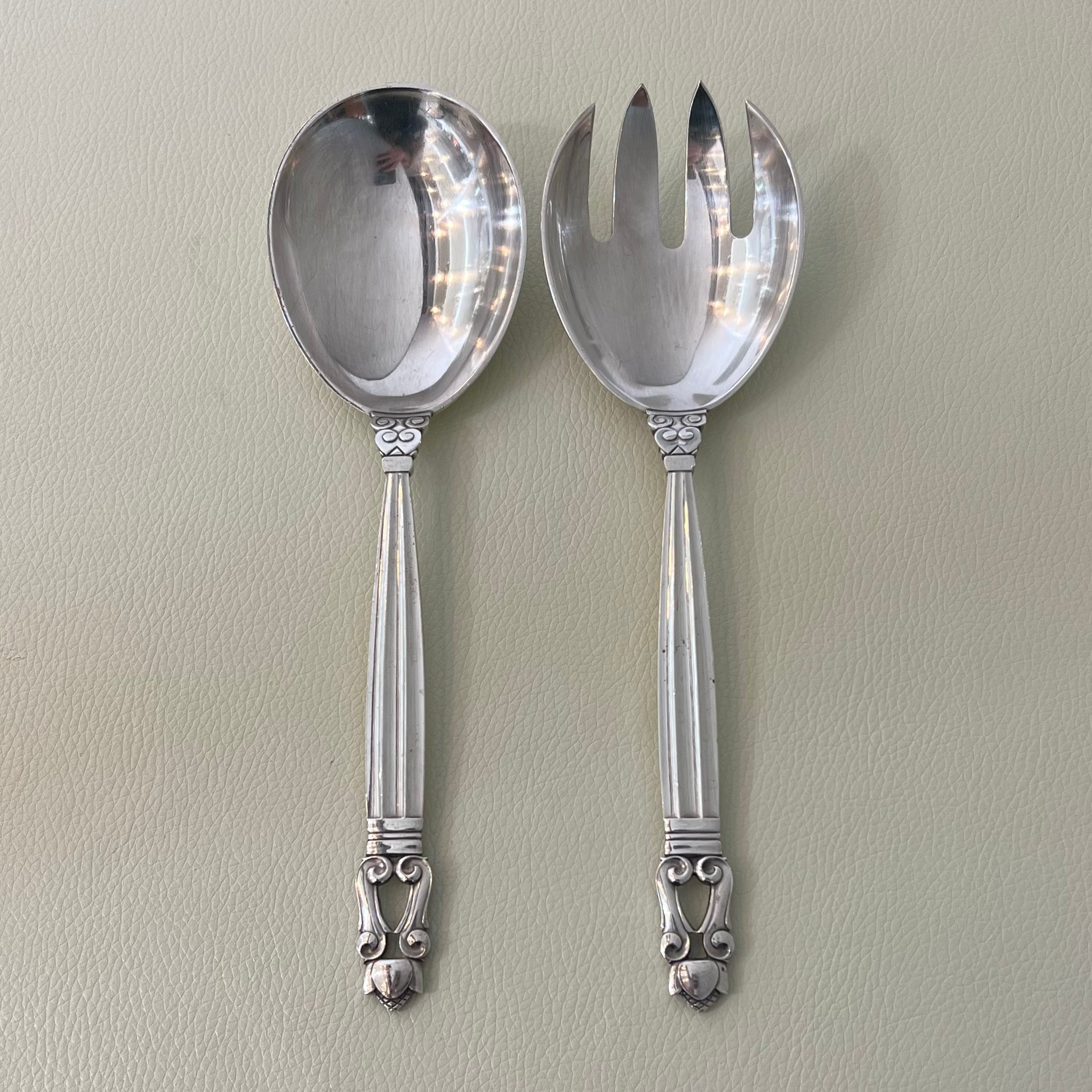 Estate Georg Jensen Sterling Silver Flatware in the 
