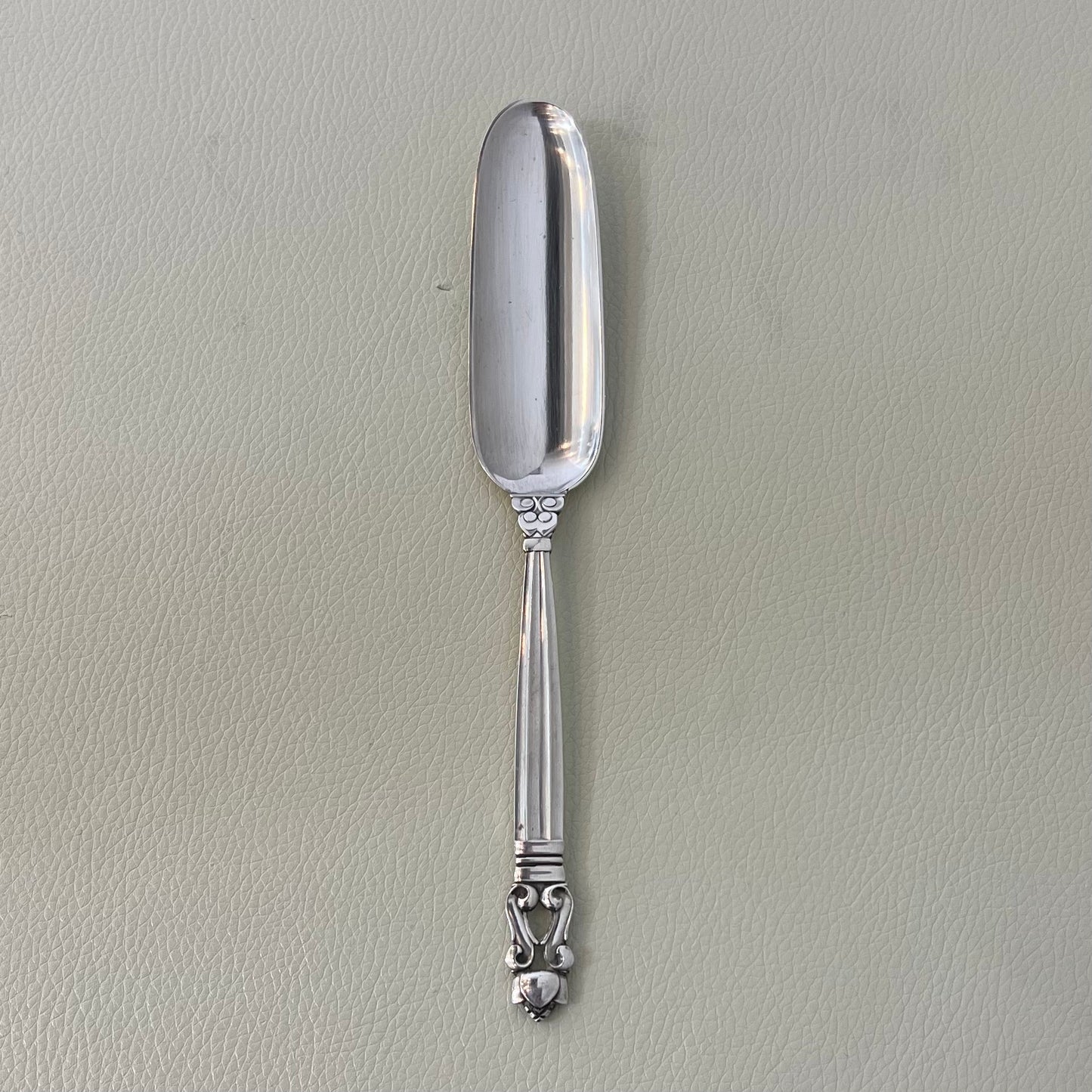 Estate Georg Jensen Sterling Silver Flatware in the "Acorn" Pattern Service of Twelve with Serving Pieces by Johan Rohde