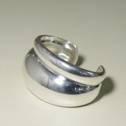 Georg Jensen Sterling Silver "Curve" Cuff Bracelet Medium Design No. 501B by Regitze Overgaard