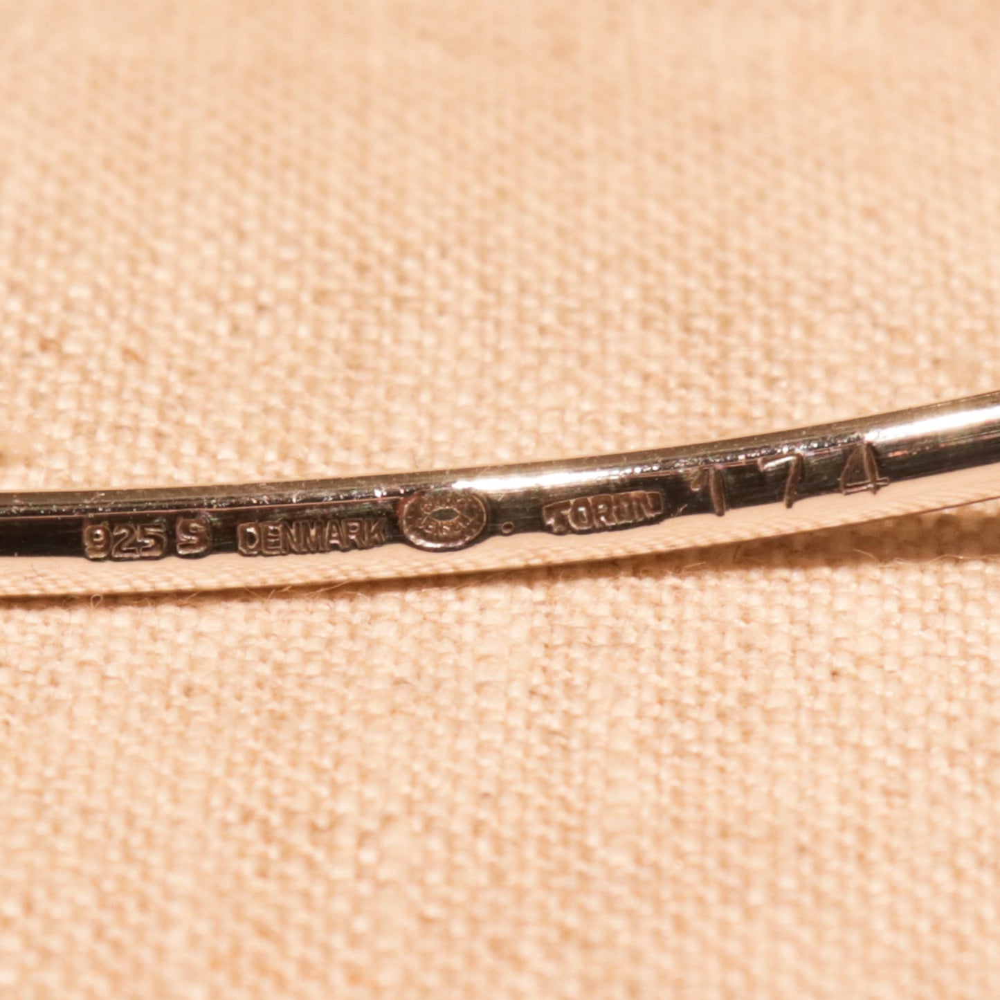 Georg Jensen Sterling Silver Neck Ring No. 174 with No. 131 Rutilated Quartz and No. 133 Striped Agate Pendants by Vivianna Torun