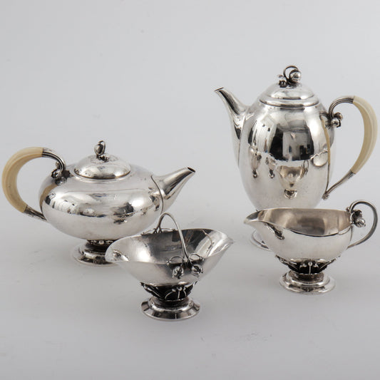 Georg Jensen Sterling Silver "Rosebud" Coffee and Tea Service No. 235
