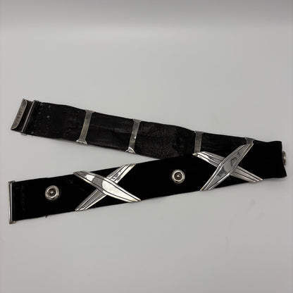 Estate 940 Silver "Georgia O'Keeffe " Cross & Button Belt Belt by Hector Aguilar